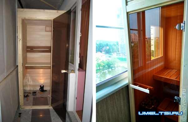 Сауна на балконе Сауна на балконе