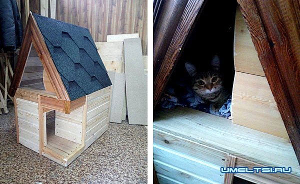 Дом для кошки своими руками-фото