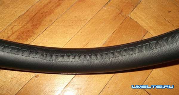 Перетяжка руля кожей своими руками