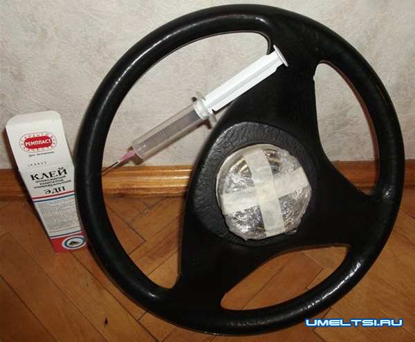 Перетяжка руля кожей своими руками