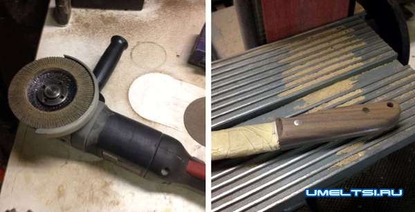 Охотничий нож своими руками-ход работ