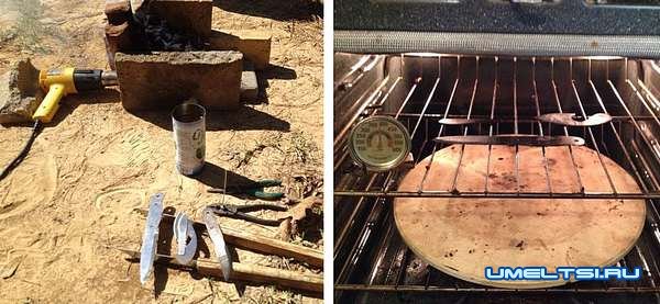 Охотничий нож своими руками-ход работ