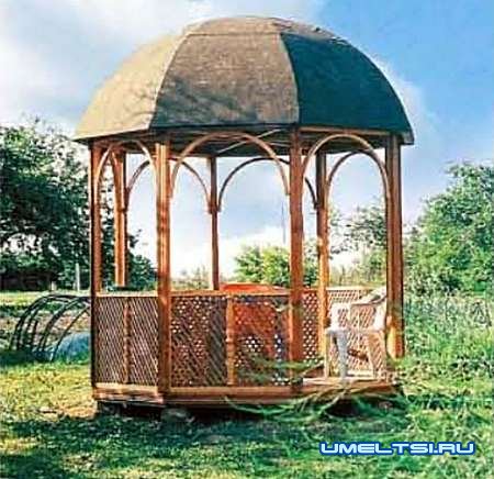 Купольная беседка своими руками-изготовление