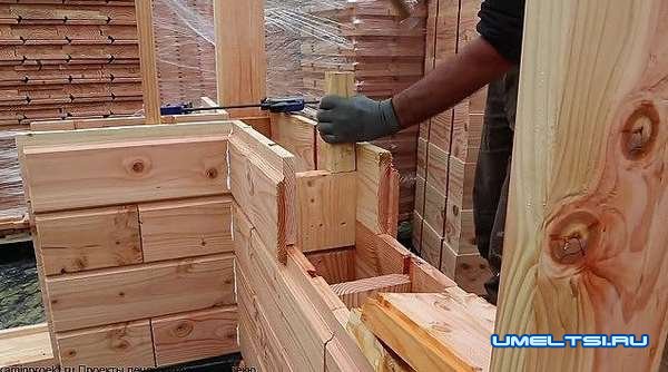 Деревянный кирпич своими руками-ход работ Деревянный кирпич своими руками-ход работ