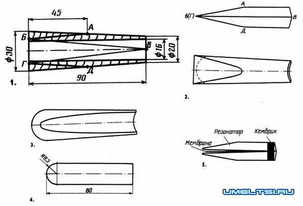 Манок на утку и гуся своими руками-чертеж