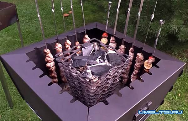 Мангал вертикальный для шашлыка