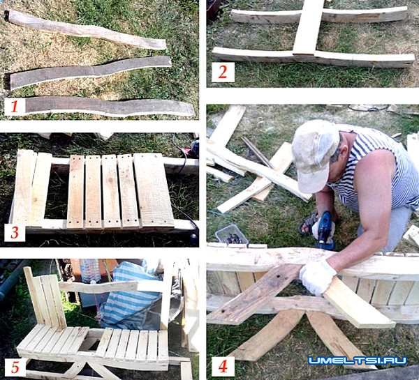 Изготовление садовой лавочки из дерева Изготовление садовой лавочки из дерева