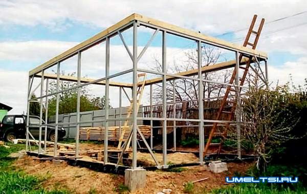 Строим гараж на металлокаркасе