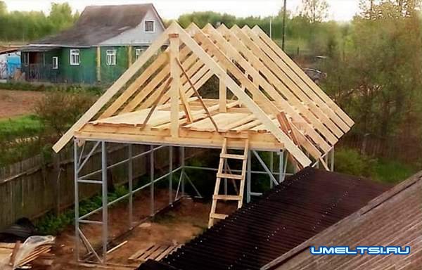 Ход работ: гараж на металлокаркасе