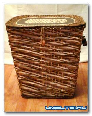 Как сплести бельевую корзину