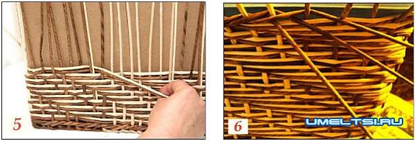 Как сплести бельевую корзину
