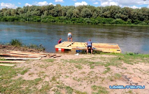 Плот своими руками из бочек
