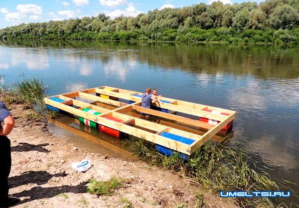 Плот своими руками из бочек