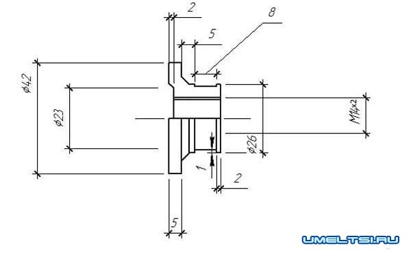 Чертежи ролика натяжителя