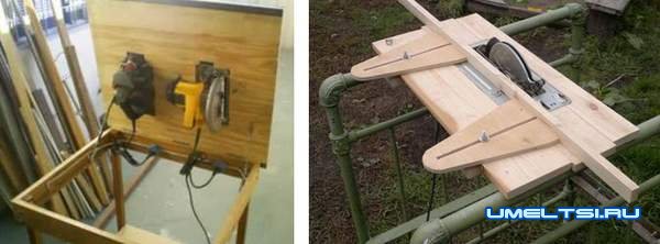 Примеры готовых столов для ручной циркулярной пилы