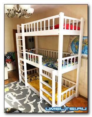 Детская трехэтажная кровать своими руками