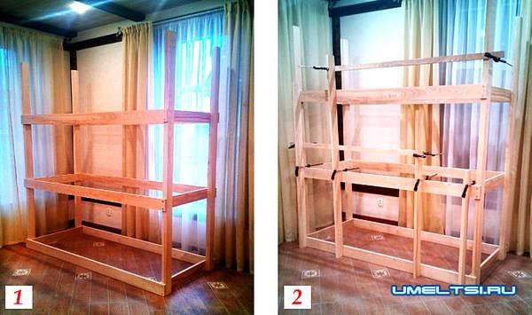 Детская трехэтажная кровать своими руками