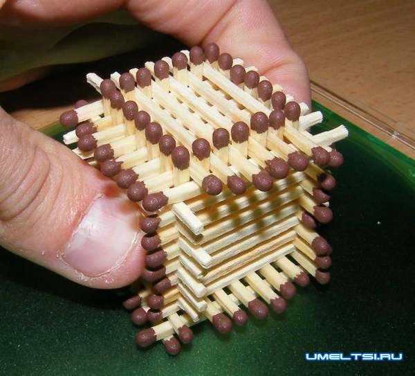 Домик из спичек своими руками