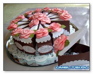 Торт из картона, шаблон с размерами Торт из картона, шаблон с размерами