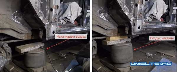 Пневматический домкрат своими руками Пневматический домкрат своими руками
