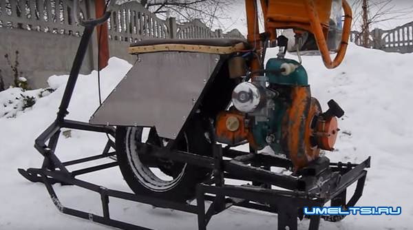 Снегоход из подручных средств своими руками Снегоход из подручных средств своими руками