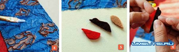 Новогодняя открытка "Снегирь в саду"