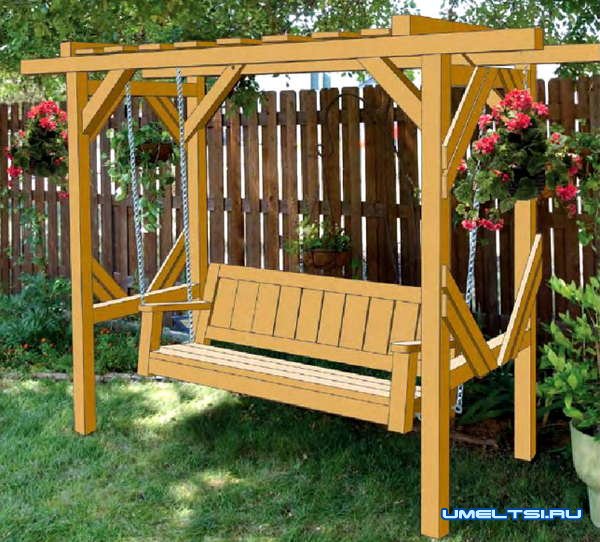 пергола с качелей