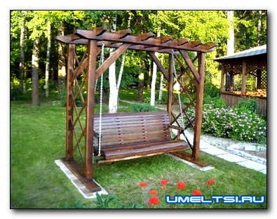Как сделать перголу с качелей