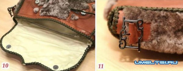 Сумочка из кожи и меха своими руками