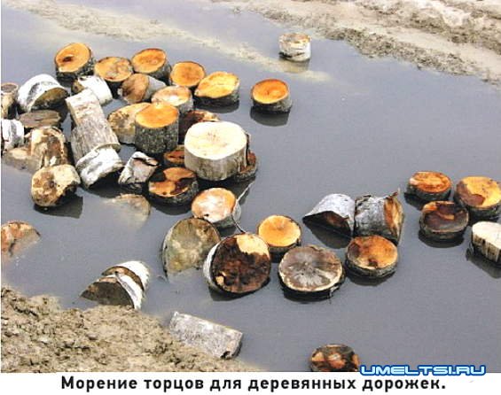 Деревянные дорожки на даче Деревянные дорожки на даче