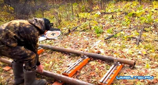 Самодельная мобильная ленточная пилорама