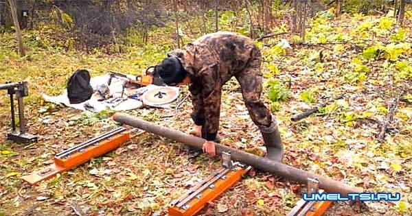 Самодельная мобильная ленточная пилорама