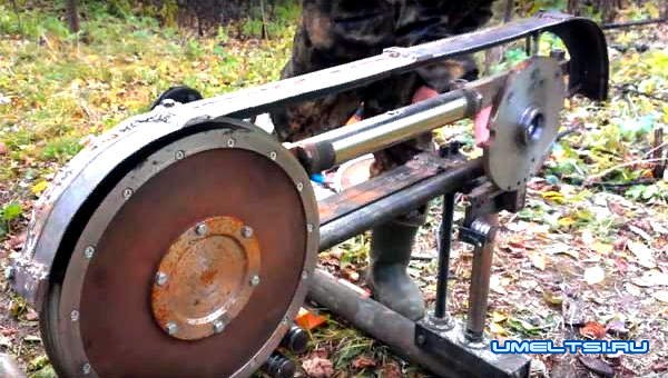 Самодельная мобильная ленточная пилорама