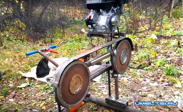 Самодельная мобильная ленточная пилорама