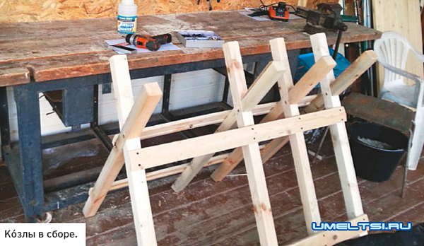 удобные козлы для распиловки дров