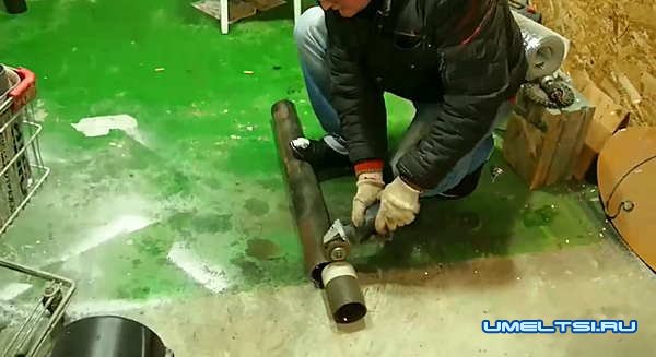 Печь для гаража на отработке Печь для гаража на отработке