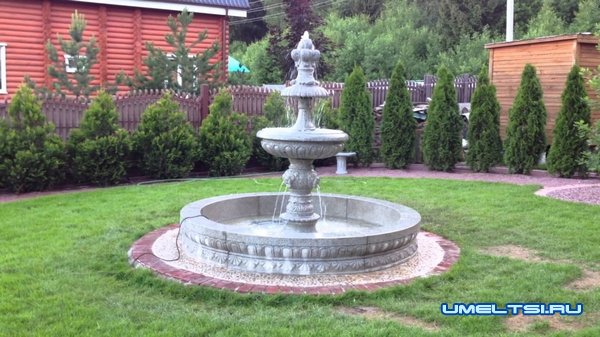 Идеи оформления для садовых фонтанов