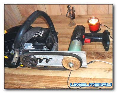 Электрогенератор с приводом от бензопилы