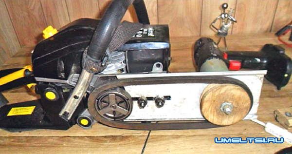Электрогенератор с приводом от бензопилы