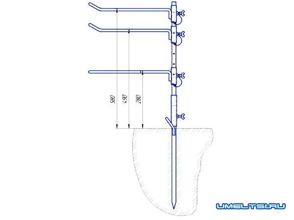 Универсальная стойка для костра