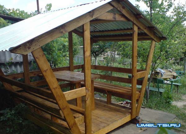 Простая беседка своими руками Простая беседка своими руками