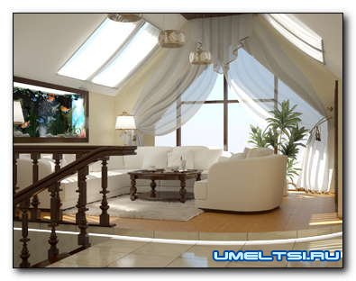 Советы по созданию уютной гостиной в мансарде