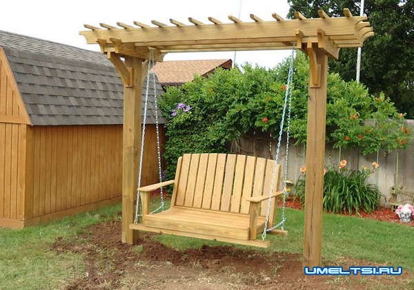 качели пергола своими руками