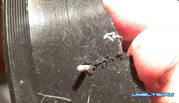 рисунок на виниловой пластинке