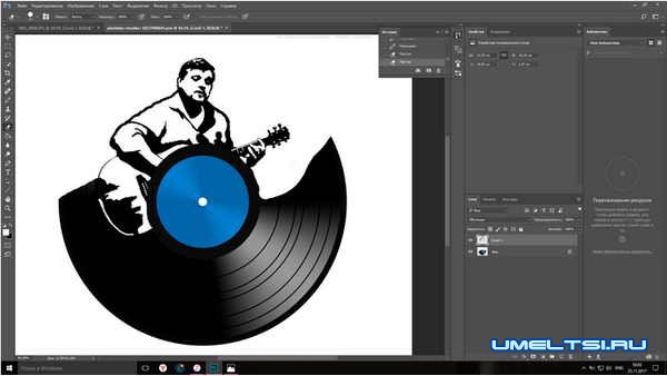 рисунок на виниловой пластинке