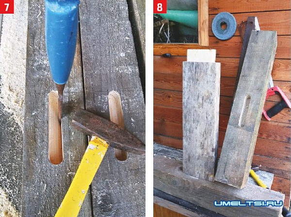 Садовая скамья ход работ