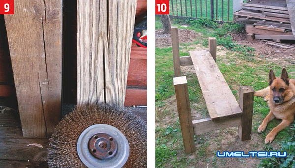 Садовая скамья ход работ