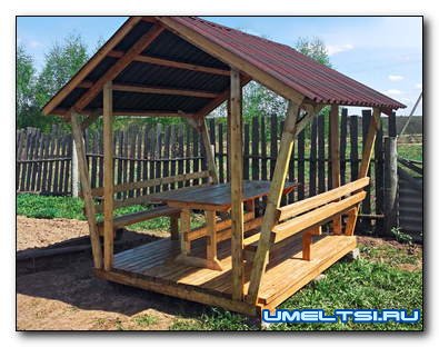Строим беседку из дерева