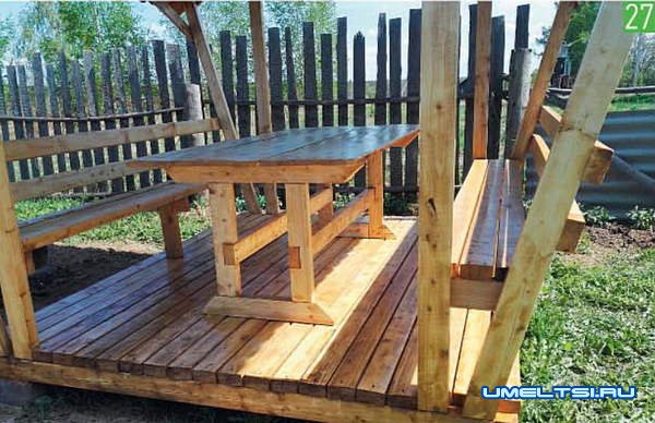 Строим беседку из дерева