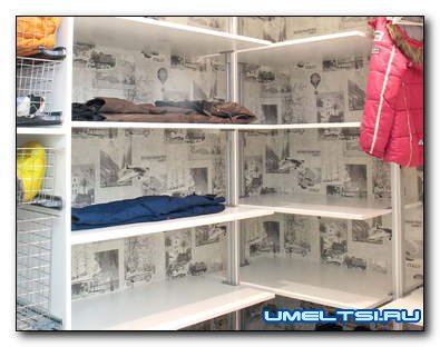 Стеллажи для гардеробной комнаты